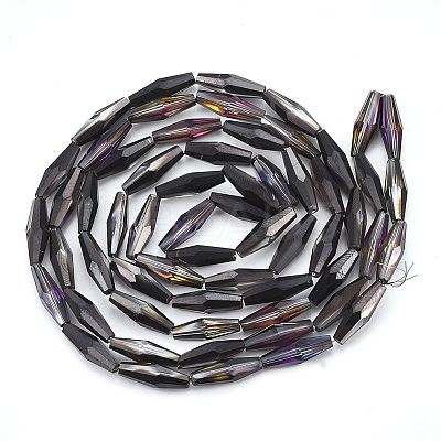 Electroplated Glass Beads Strands X-EGLA-S174-06A-1