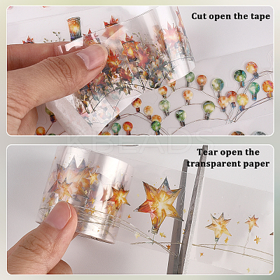 8 Rolls 8 Colors PET Self-Adhesive Paper Decorative Stickers DIY-CP0012-91-1