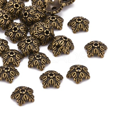 Tibetan Style Bead Caps TIBEB-A24621-AB-FF-1