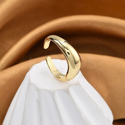 Rack Plating Brass Cuff Finger Rings for Women RJEW-M028-42G-1