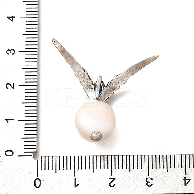 Brass Cubic Zirconia Pendants KK-Q043-08AS-1