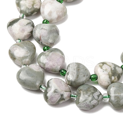 Natural Peace Jade Beads Strands G-B022-31C-01-1