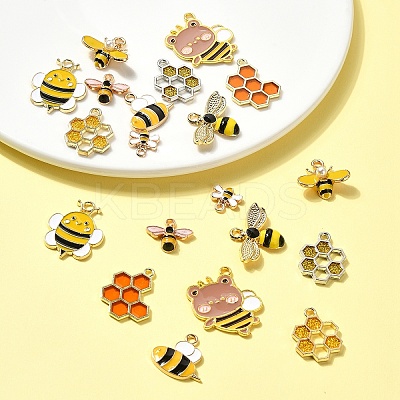 20Pcs 10 Styles Alloy Enamel Pendants FIND-YW0004-72-1