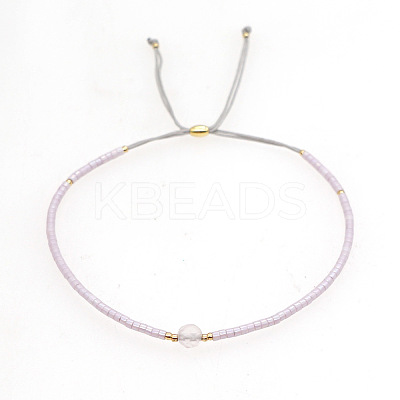 Adjustable Glass Seed Bead Slider Bracelets for Women VT9382-31-1
