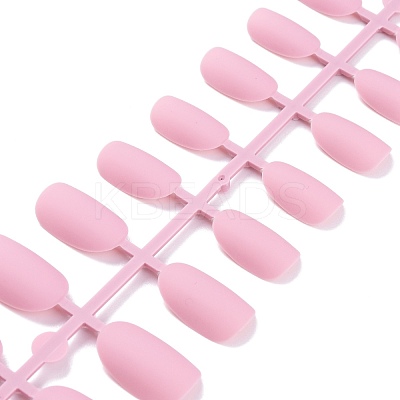 12 Different Size Natural Frosted Solid Color French Short False Nails MRMJ-T078-97-M-1