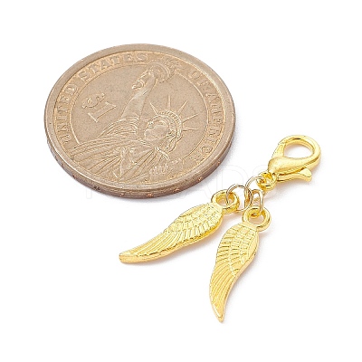 Alloy Wings Pendant Decoration HJEW-JM01309-01-1