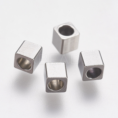 Tarnish Resistant 304 Stainless Steel Beads STAS-K171-40P-3x3mm-1