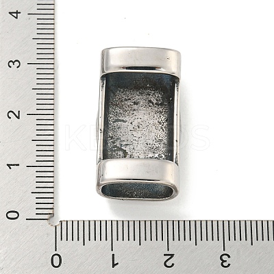 Tibetan Style 304 Stainless Steel Slide Charms/Slider Beads STAS-L274-005AS-01-1