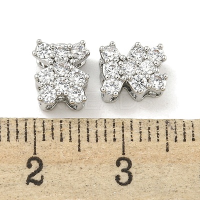 Brass with Clear Cubic Zirconia Charms KK-Q820-22P-1