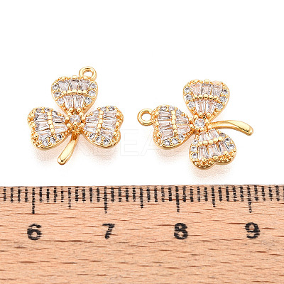 Brass Micro Pave Cubic Zirconia Pendants KK-N263-04G-1