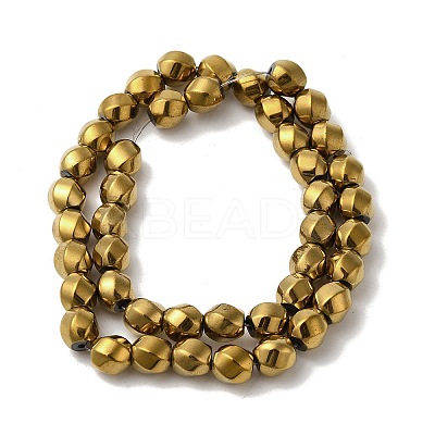Electroplated Synthetic Magnetic Hematite Beads Strands G-I364-J01-1
