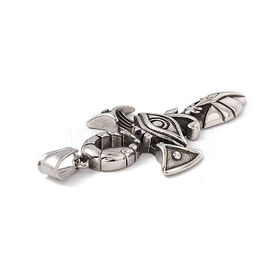 304 Stainless Steel Manual Polishing Big Pendants X-STAS-G267-10AS-1