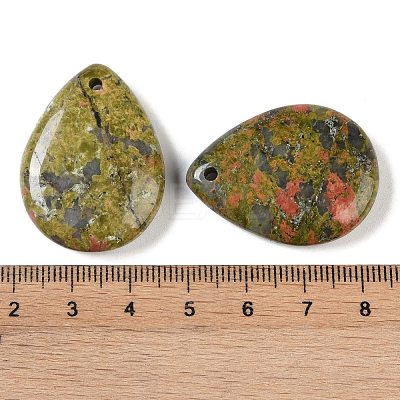 Natural Unakite Pendants G-G115-02A-1