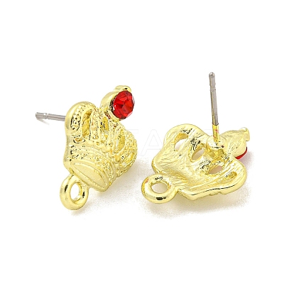 Rack Plating Alloy Stud Earring Finding FIND-C053-03G-02-1