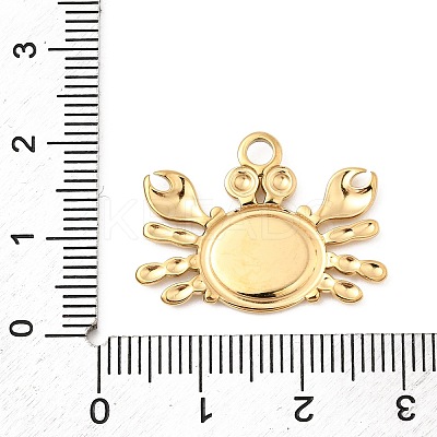 304 Stainless Steel Pendant Cabochon Settings STAS-B113-09G-01-1