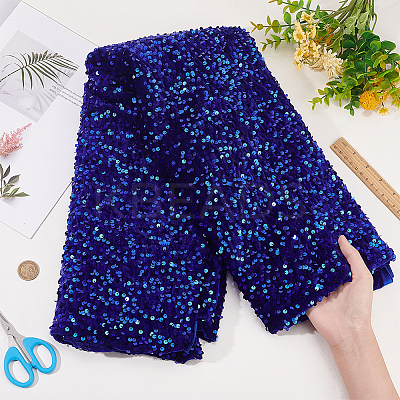 Velvet Sequin Fabric DIY-WH0430-178B-1