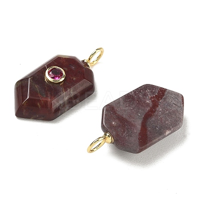 Natural Red Line Jasper Red Vein Jasper Pendants KK-CBAF9BC-20G-06-1