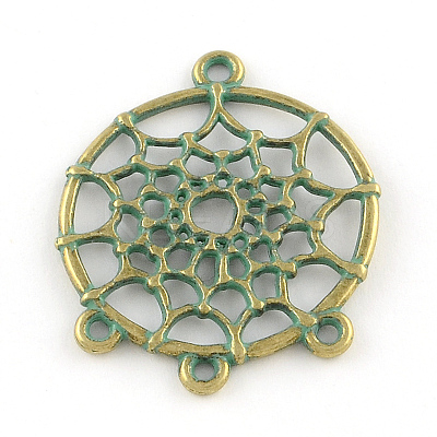 Zinc Alloy Flat Round Chandelier Component Links X-PALLOY-R065-102-FF-1