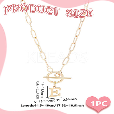 304 Stainless Steel Letter Pendant Necklaces NJEW-LP0001-52E-G-1