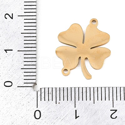 Saint Patrick's Day 304 Stainless Steel Shamrock Connector Charms LS-STAS-Z183-04G-1