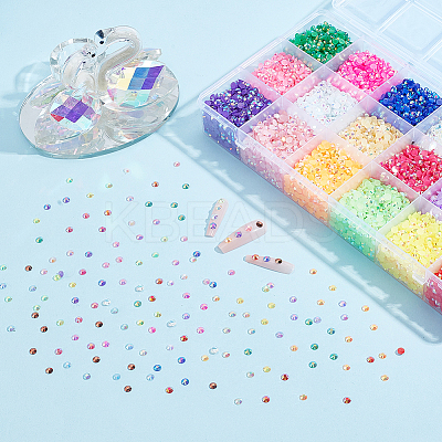 21600Pcs 18 Colors Half Round Opaque Resin Cabochons MRMJ-GO0001-10B-1