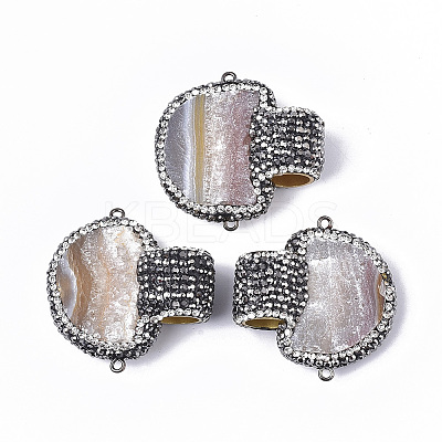 Dyed Natural Druzy Quartz Chandelier Components Links RB-Q215-009D-1