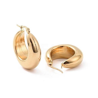Ion Plating(IP) 304 Stainless Steel Hoop Earrings X-EJEW-M212-03G-1