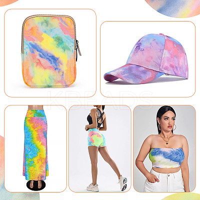 Rainbow Color Polyester Fabric DIY-WH0569-79-1