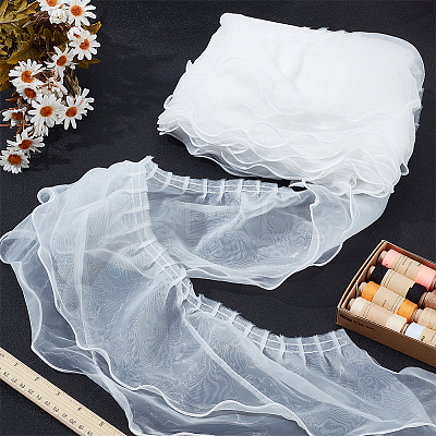 5 Yards Organza Layered Pleated Lace Ribbon OCOR-HY0001-30-1