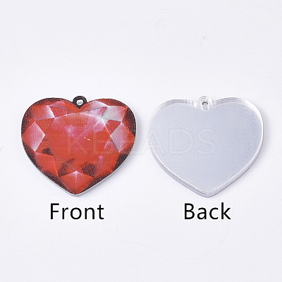 Acrylic Pendants X-OACR-S035-11C-1