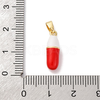 Brass Enamel Pendants KK-Q098-40G-A-1