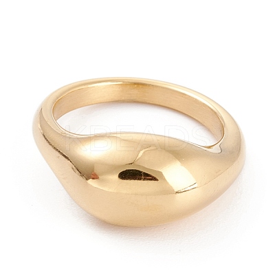 Ion Plating(IP) Unisex 304 Stainless Steel Finger Rings RJEW-K233-11B-G-1