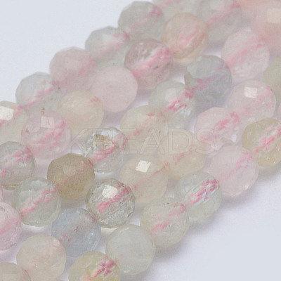 Natural Morganite Beads Strands G-L478-19-4mm-1