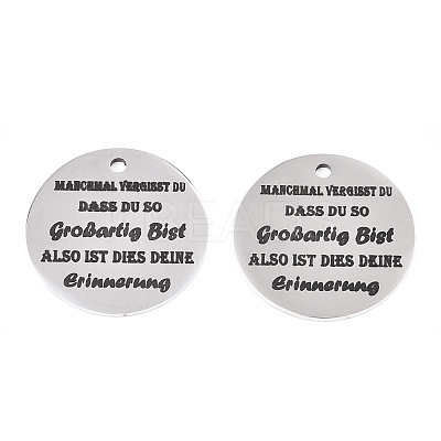 Non-Tarnish 201 Stainless Steel Pendants STAS-T064-38P-8-1