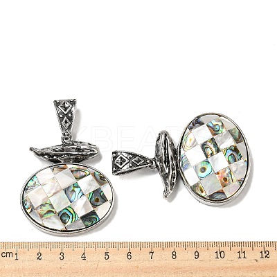 Natural Paua Shell Pendants FIND-Z032-04C-1