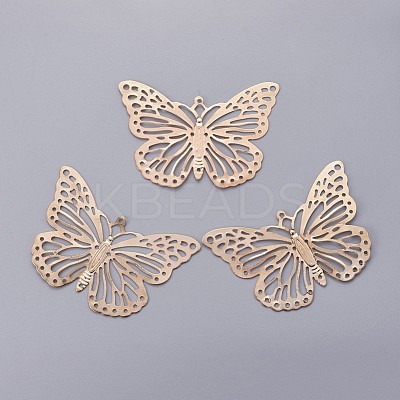 Iron Butterfly Filigree Pendants IFIN-P003-03-1