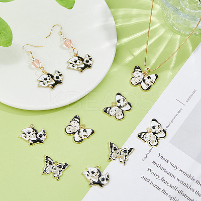24Pcs 4 Styles Halloween Theme Alloy Enamel Pendants ENAM-DC0002-07-1