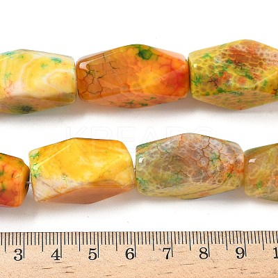 Dyed Natural Agate Beads Strands G-I394-C14-1