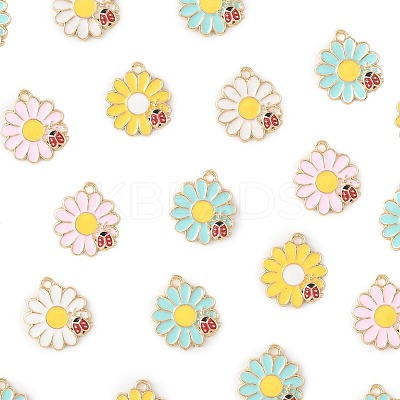 24Pcs Alloy Enamel Pendants ENAM-FS0003-77-1