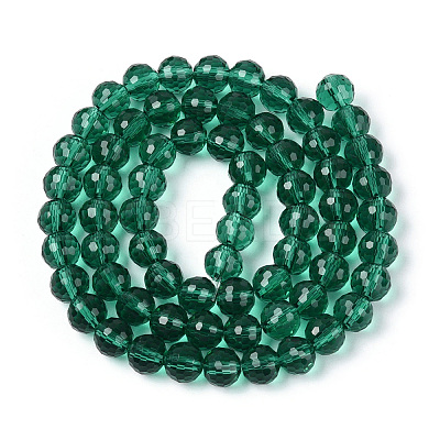 Transparent Glass Bead Strands GLAA-R095-10mm-39-1