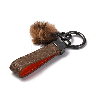 Plush & Imitation Leather Keychain KEYC-K023-01B-02-1