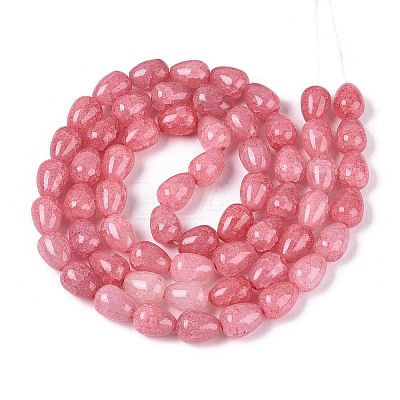 Baking Paint Crackle Glass Beads Strands DGLA-N019-03A-03-1