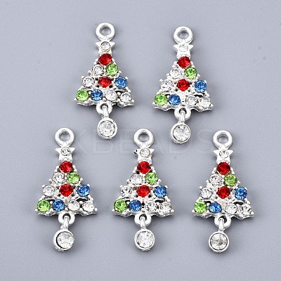 Alloy Colorful Rhinestone Pendants PALLOY-Q441-029-RS-1