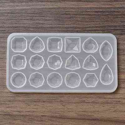 Square/Horse Eye/Teardrop DIY Faceted Gemstone Cabochon Silicone Molds DIY-G099-02B-1