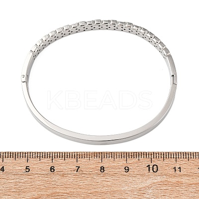304 Stainless Steel Micro Pave Cubic Zirconia Hinged Bangles for Women BJEW-Z146-02P-1