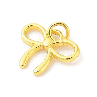 925 Sterling Silver Bowknot Charms with Jump Rings & 925 Stamp STER-P059-02A-G-1