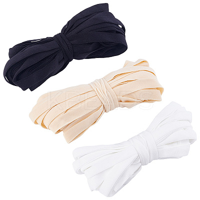 30 Yards 3 Colors Flat Nylon Fold Over Elastic Band OCOR-PH0005-38-1