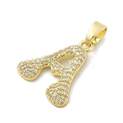 Brass Micro Pave Cubic Zirconia Pendants ZIRC-C012-01G-01-1