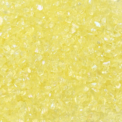 Transparent Electroplate Crushed Glass Craft GLAA-F123-05-1