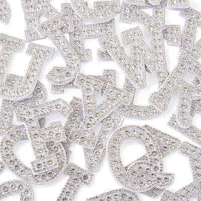 Alphabet Resin Rhinestone Patches DIY-TAC0005-45A-1